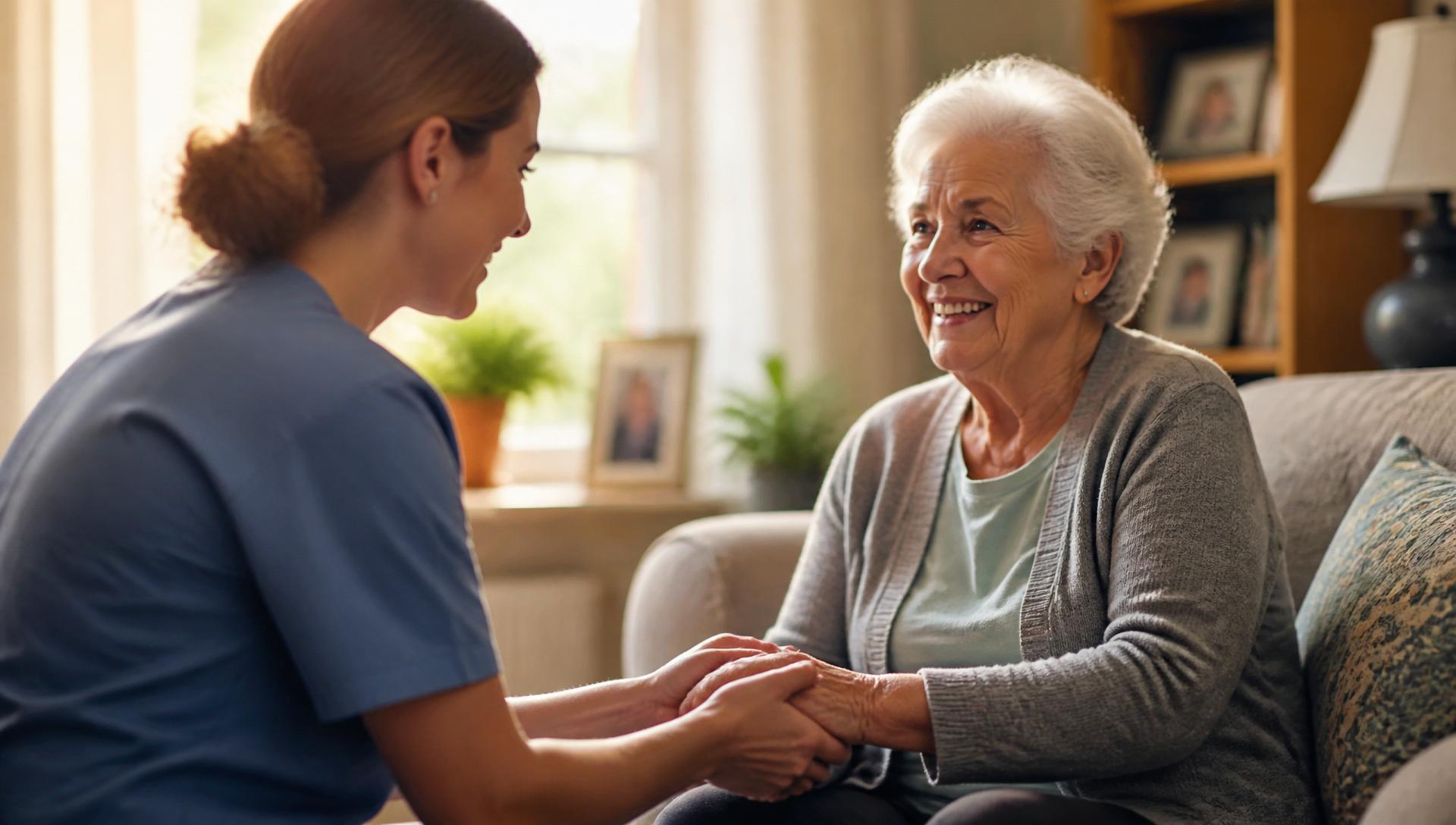 Caregiver with client